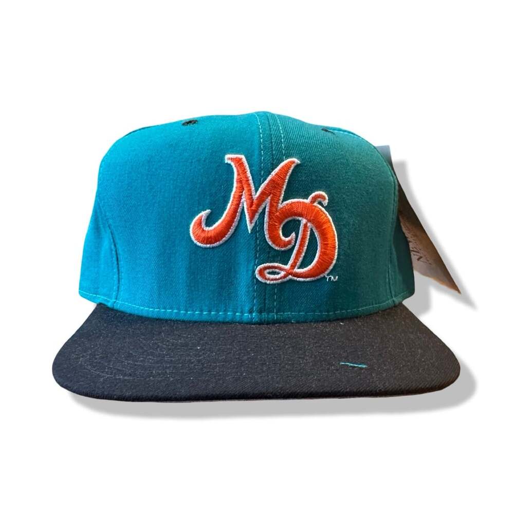 90s New Era Miami Dolphins NFL Snapback Hat Size Medium-Large Vintage